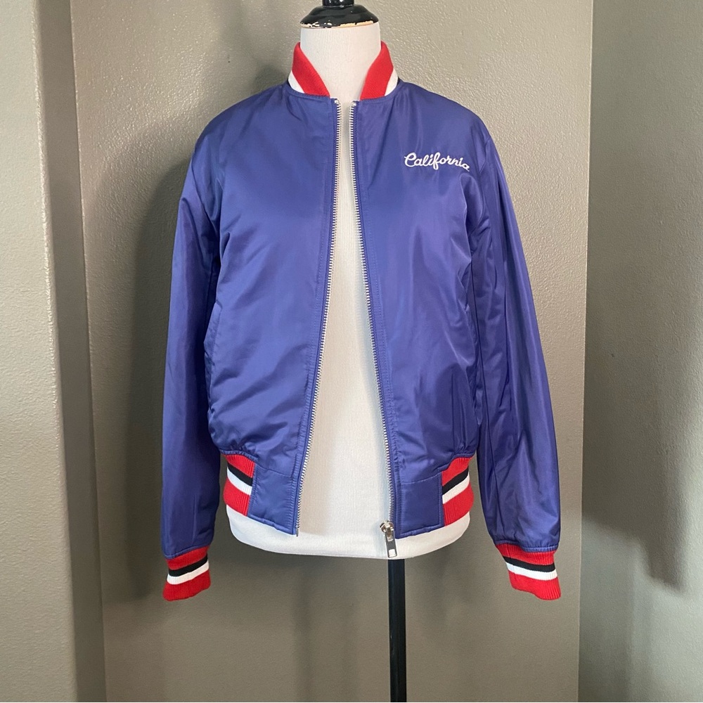 NWOT Forever 21 Los Angeles California Embroidered Bomber Jacket